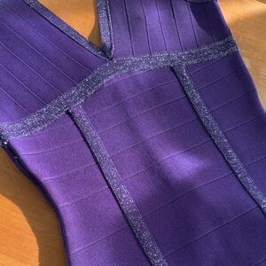 Guess Purple Glitter Bandage Dress